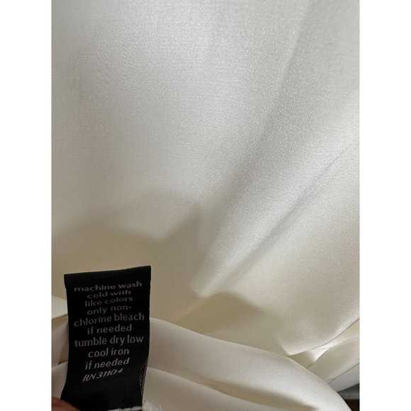 The Limited Collection 3X Blouse Top Womens Cream Angel Sleeves Flowy Poly Spand - Picture 11 of 16